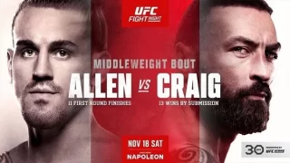 UFC Fight Night Allen vs. Craig 11/18/23